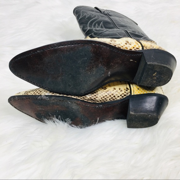 Vintage Python Cowboy Boots 6.5 - Picture 2 of 4